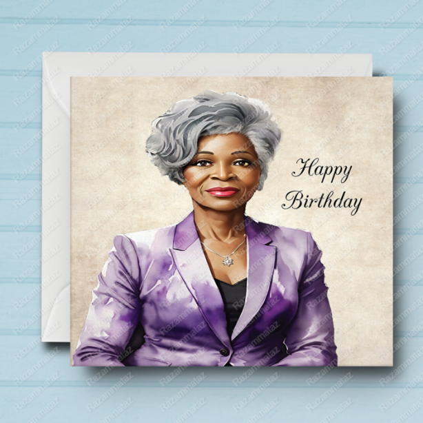Black Woman Birthday Card C